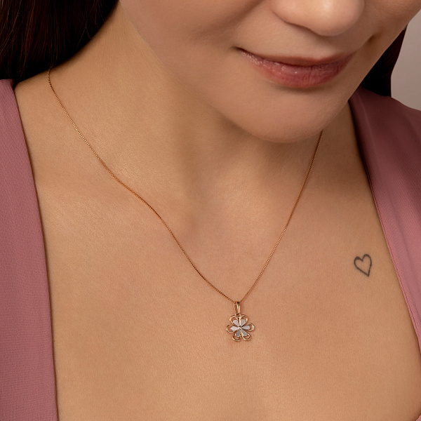 Золотая подвеска Цветочек (арт. 441065кб) – изображение 2