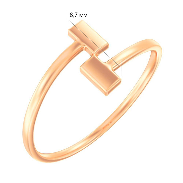 Золотое кольцо без камней (арт. 140899) – изображение 2