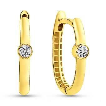 Серьги из желтого золота с фианитом (арт. 1091034/20ж)