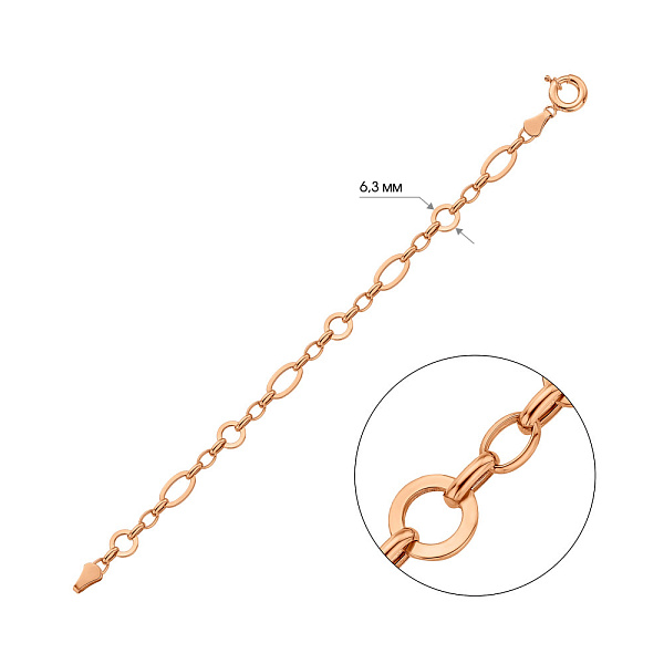 Золотой браслет без камней (арт. 326466) – изображение 3