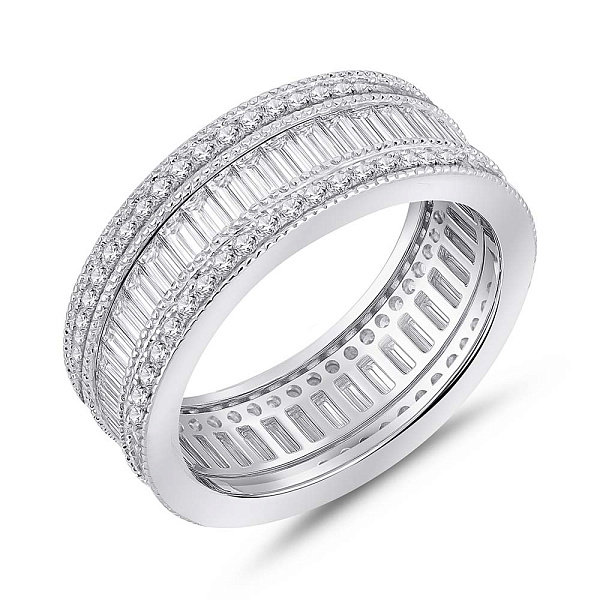 Срібна каблучка з доріжкою із фіанітів (арт. 7501/8201) – зображення 1