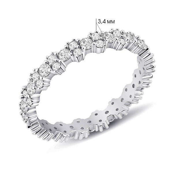 Серебряное кольцо с фианитами (арт. 7501/6634) – изображение 2
