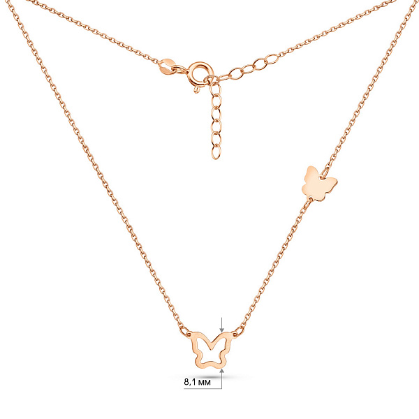 Золотое колье Бабочки (арт. 352760) – изображение 3