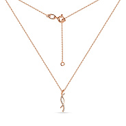 Фото Колье из красного золота с бриллиантами (арт. Ц011428)