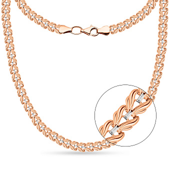 Фото Золоте кольє з родіюванням (арт. 350542р)