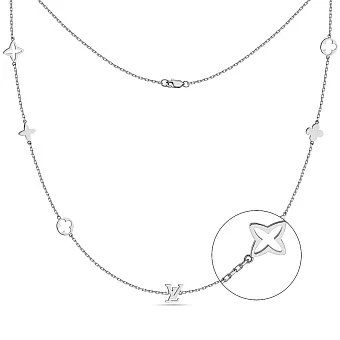 Кольє золоте в білому кольорі (арт. 351352б)