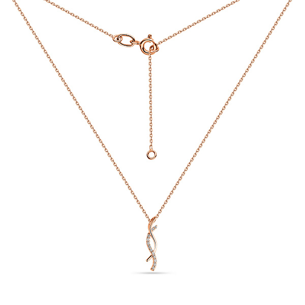 Колье из красного золота с бриллиантами (арт. Ц011428) – изображение 1