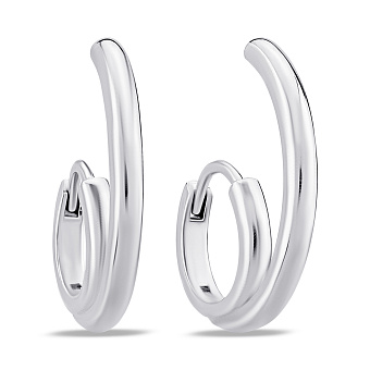 Фото Срібні сережки без каменів (арт. 7502/9707/10)