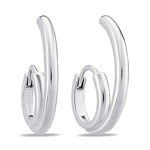 Срібні сережки без каменів (арт. 7502/9707/10) – зображення 1