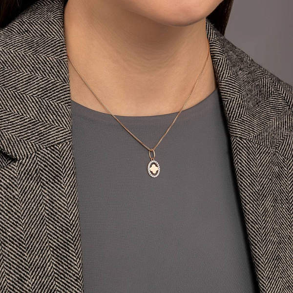 Кулон з червоного золота з фіанітами (арт. 4401011) – зображення 2