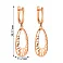 Серьги-подвески из красного золота (арт. 106176) – изображение 2