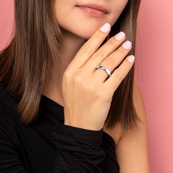 Кольцо Francelli из белого золота (арт. 140973б) – изображение 4