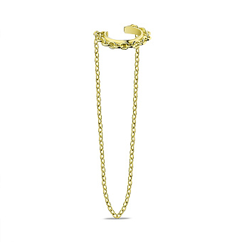 Фото Сережка-каффа из серебра с желтым родированием (арт. 7502/9547жя)