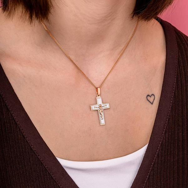 Золотой крестик с распятием (арт. 541131нш) – изображение 5