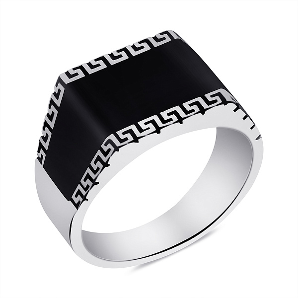 Срібна печатка з емаллю (арт. 7506/6690еч) – зображення 1