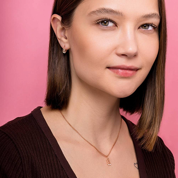 Підвіска з червоного золота Ведмедик з фіанітами (арт. 441287) – зображення 4