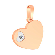 Золотая подвеска Сердечко с фианитом (арт. 440604)
