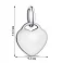 Серебряный подвес Сердце без камней (арт. 7503/П2/1037) – изображение 2