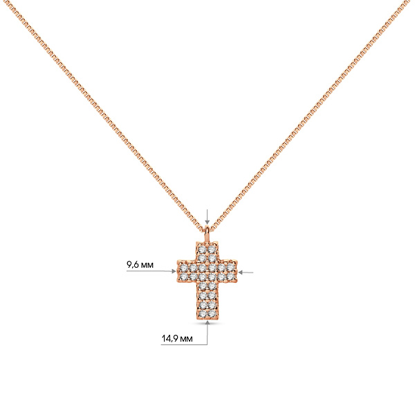 Золотое колье с бриллиантами (арт. Ц041024030) – изображение 2