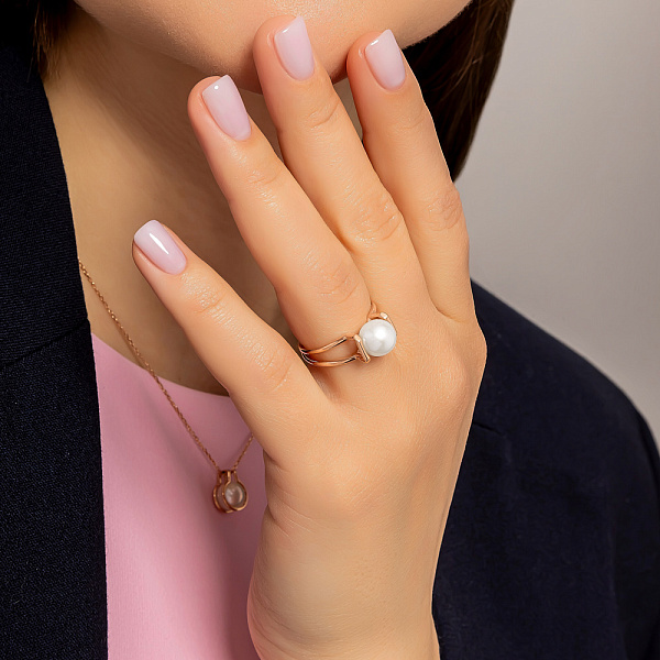 Золота каблучка з перлиною (арт. 1192068101) – зображення 2