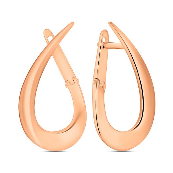 Золотые серьги без камней (арт. 110468) – изображение 1
