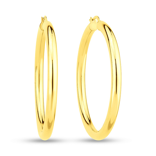 Золотые серьги-кольца (арт. 100945/45ж) – изображение 1