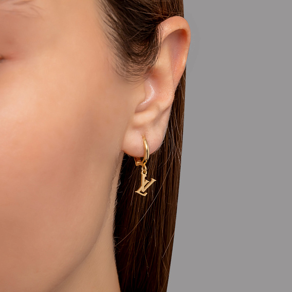 Золоті сережки в жовтому кольорі металу без каміння (арт. 108697ж) – зображення 3