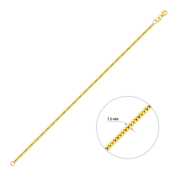 Браслет из желтого золота без камней (арт. 326698ж) – изображение 3