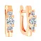 Золотые серьги с фианитами (арт. 117400) – изображение 1