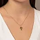 Золотой крестик Francelli с ониксом (арт. 424943/1жо) – изображение 2