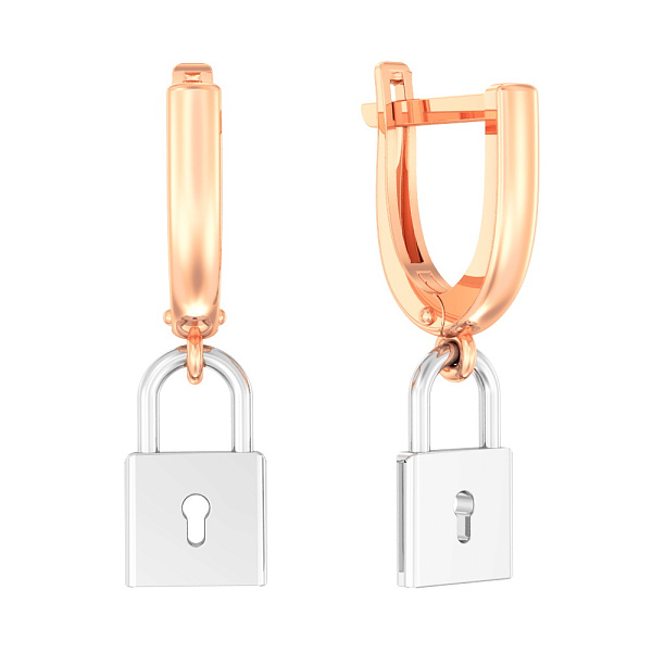 Золотые серьги с подвесками (арт. 110430кб) – изображение 1