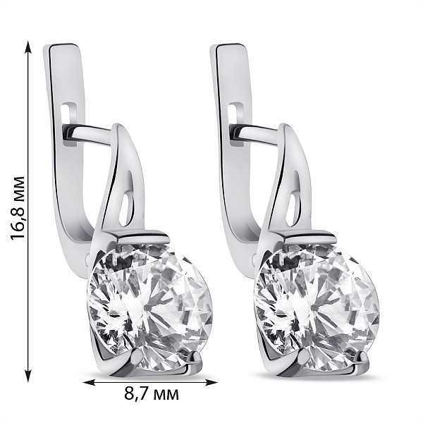 Серебряные серьги (арт. 7502/0781.10) – изображение 2
