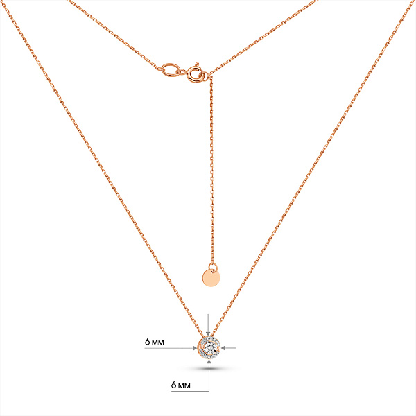 Золоте кольє з діамантами (арт. Ц011360005) – зображення 4