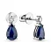 Золоті сережки з сапфіром і діамантами  (арт. Т011763бс) – зображення 1