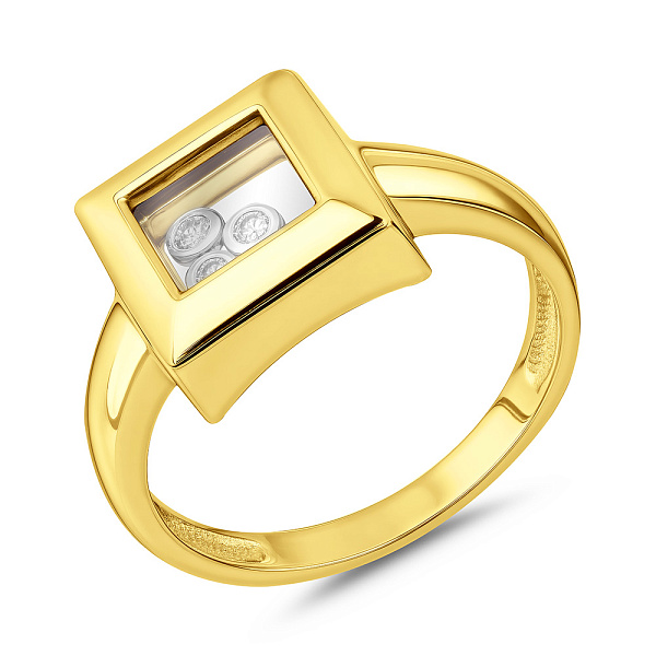 Золотое кольцо с фианитами (арт. 150855ж) – изображение 1