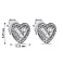 Серебряные серьги Сердечки с фианитами (арт. 7518/6803) – изображение 2