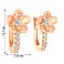 Дитячі золоті сережки «Квіточки» з фіанітами (арт. 110479) – зображення 2