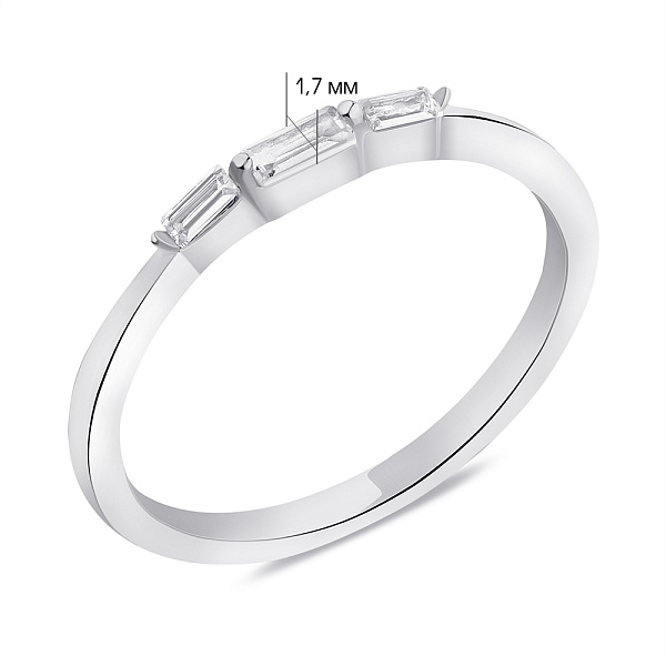 Серебряное кольцо с фианитами (арт. 7501/5977) – изображение 2