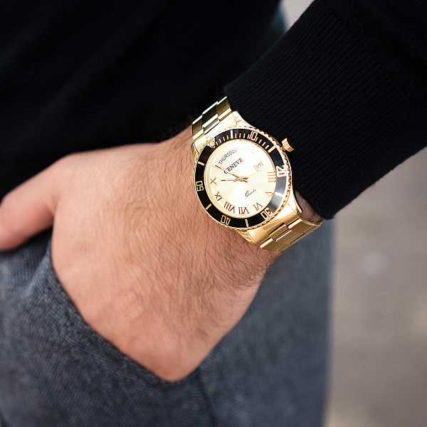 Масивний годинник з жовтого золота (арт. 260231ж) – зображення 4