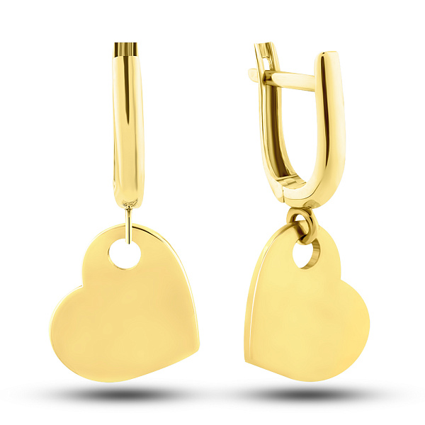 Сережки-підвіски з жовтого золота (арт. 107518ж) – зображення 1