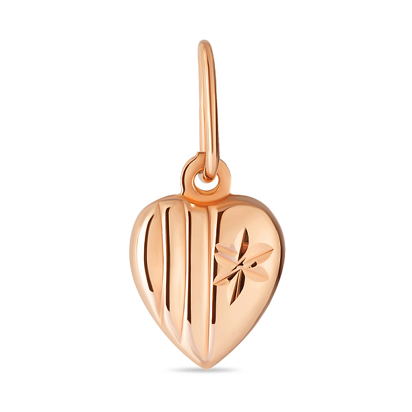Кулон из красного золота «Сердце» (арт. 421419) – изображение 1