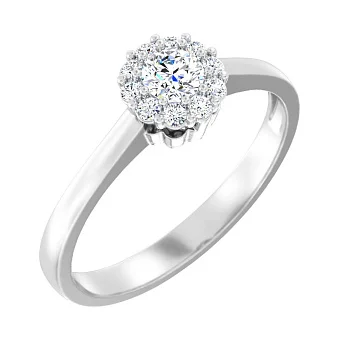 Кольцо из белого золота с бриллиантами (арт. К011313020б)