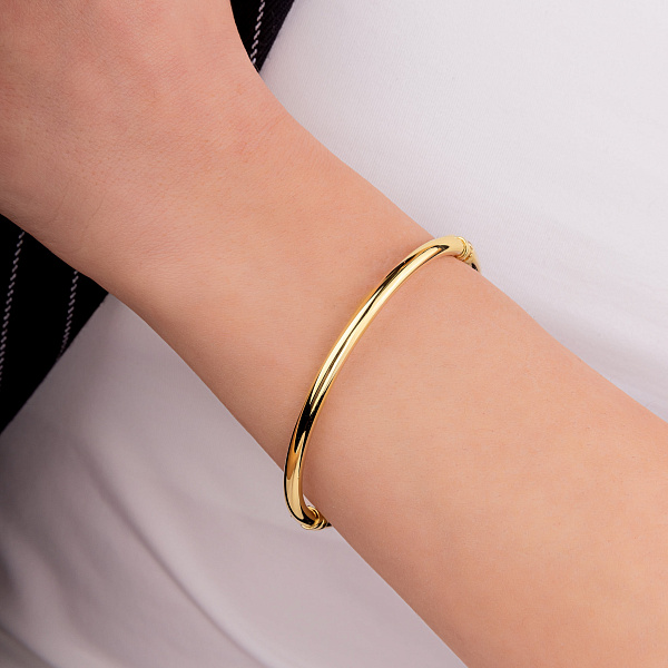 Жорсткий браслет з жовтого золота (арт. 320813ж) – зображення 2