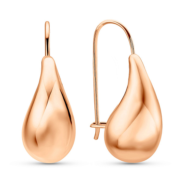 Серьги из красного золота Капля (арт. 1091457/1) – изображение 1