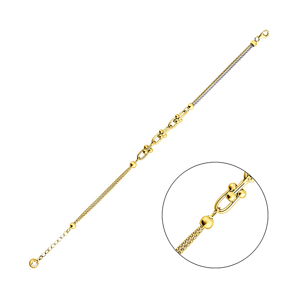 Браслет из желтого и белого золота (арт. 3261170жб) – изображение 1