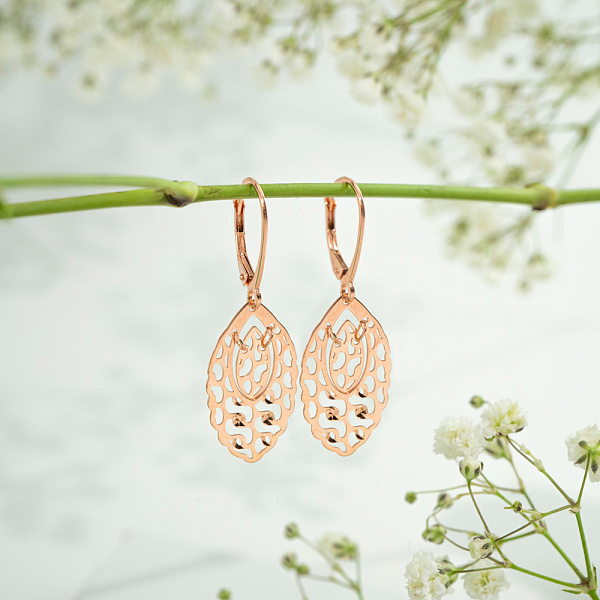 Золоті сережки з підвісками (арт. 109214) – зображення 2