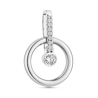 Фото Кулон из белого золота с фианитами (арт. 440522б)