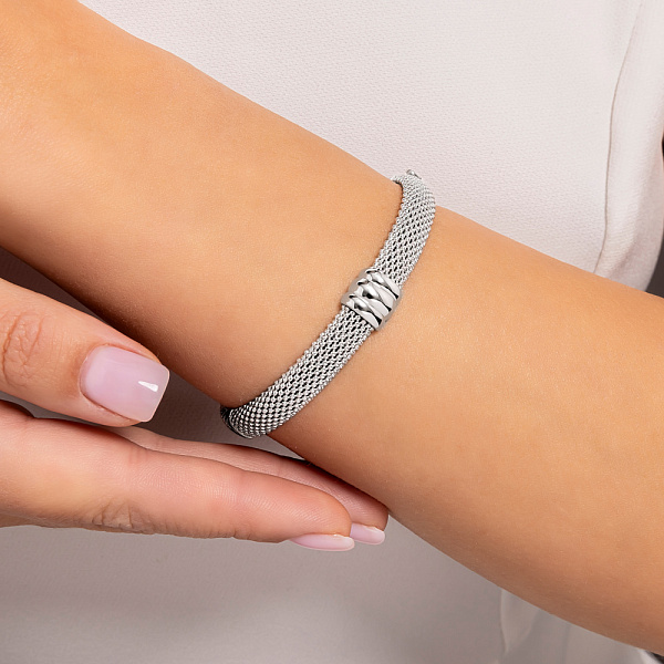 Жорсткий браслет з білого золота (арт. 3261322б) – зображення 2