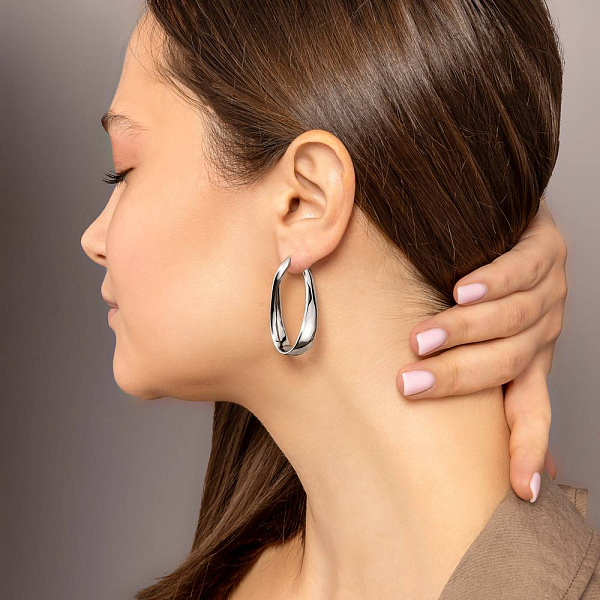 Серьги из белого золота Francelli (арт. е1091744/40б) – изображение 4