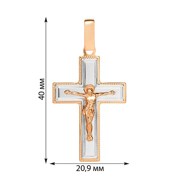 Золотой крестик с распятием (арт. 541131нш) – изображение 6